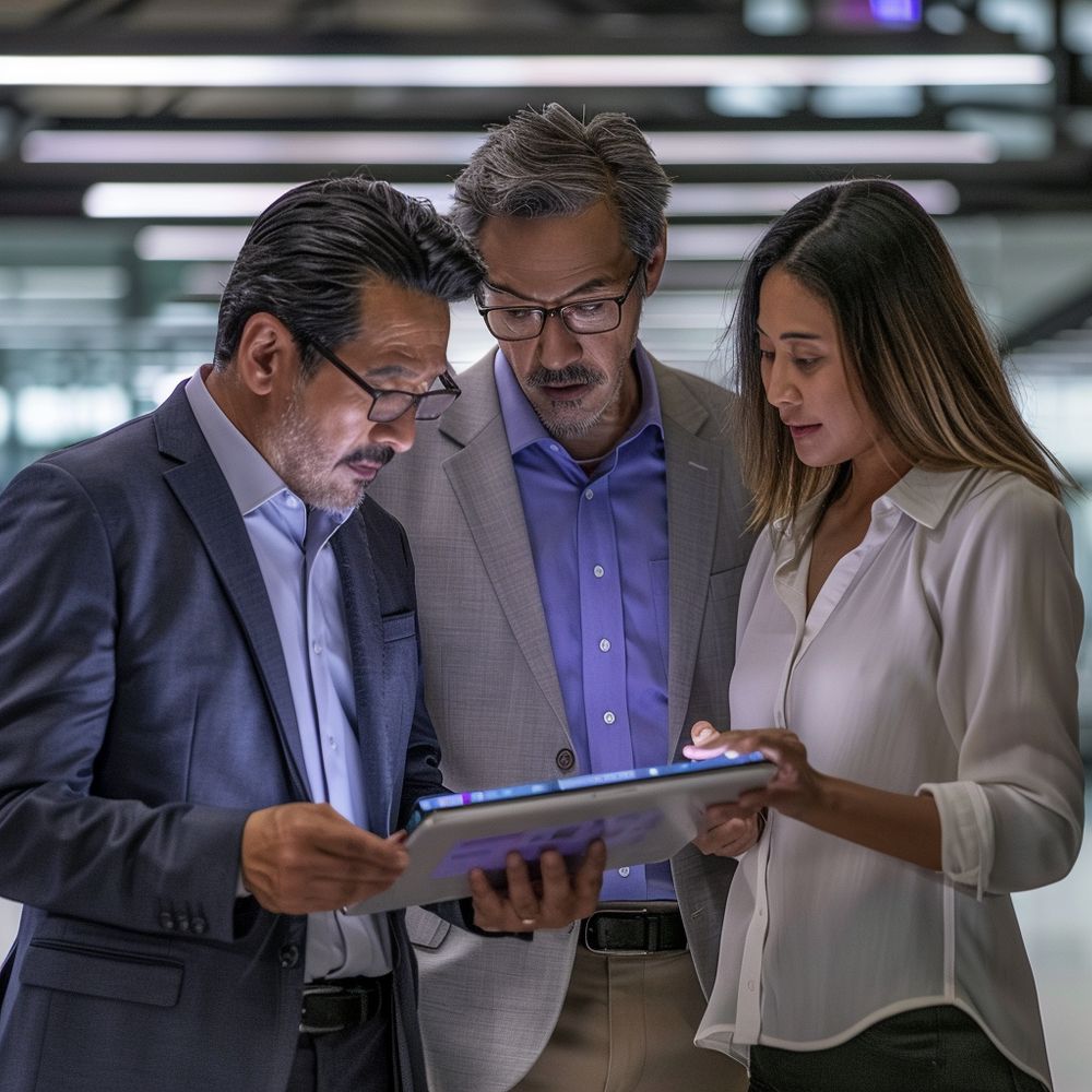 Equipo directivo analizando métricas